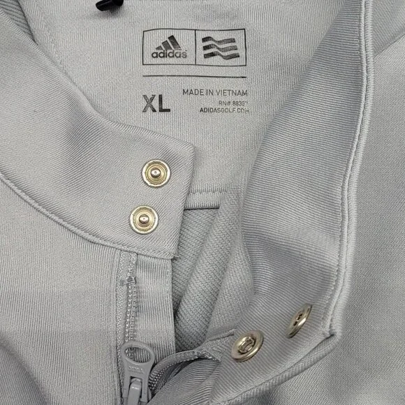 Adidas men’s size XL gray with red accent zip up golf jacket - Picture 2 of 5